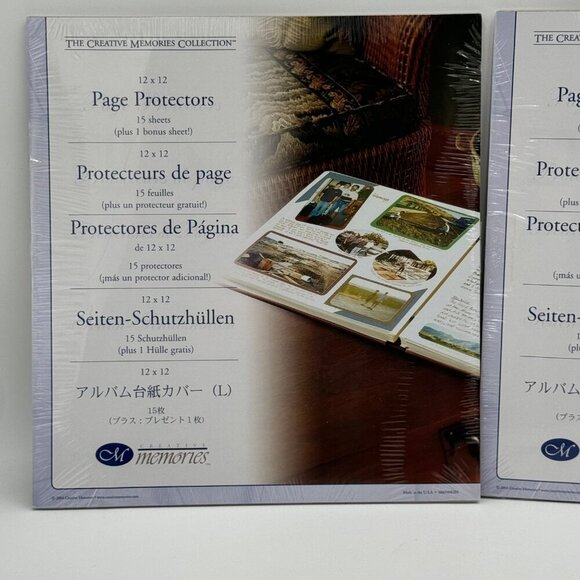 Creative Memories 12x12 Page Protectors Old Style 15 Sheets new sealed in packag - Picture 4 of 4